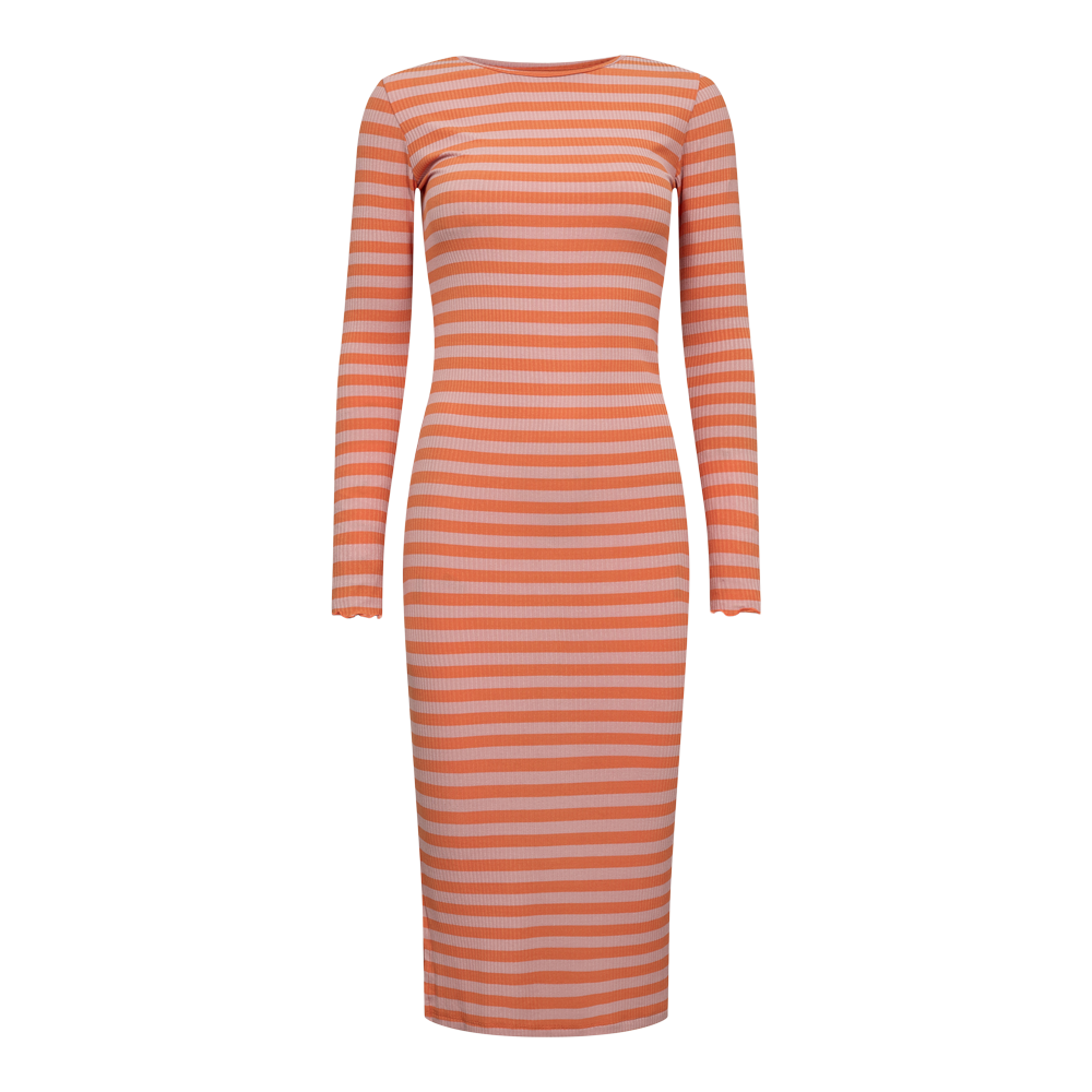 Liberté - Natalia LS Dress, 21162 - Rose Orange Stripe