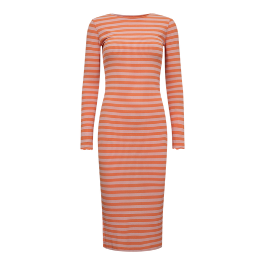 Liberté - Natalia LS Dress, 21162 - Rose Orange Stripe