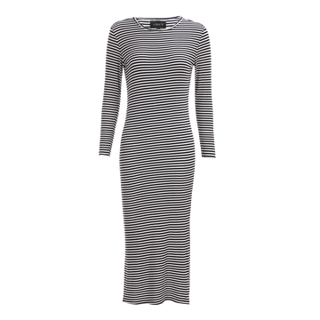 Liberté - Natalia LS Dress, 21162 - Navy Creme Small Stripe