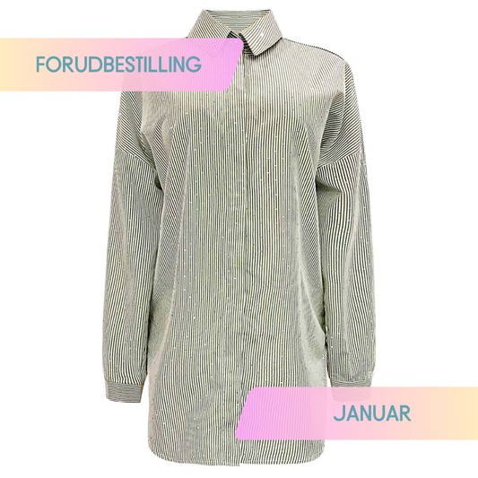 FORUDBESTILLING // Liberté - Sara LS Shirt, 21223 - Army Diamond Stripe (Levering ca. uge 1)