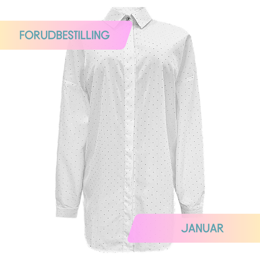 FORUDBESTILLING // Liberté - Sara LS Shirt, 21223 - White Diamond Stripe (Levering ca. uge 1)