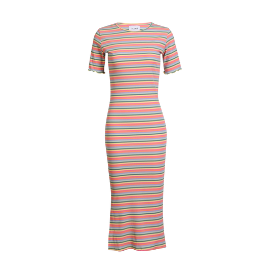 Liberté - Natalia SS Dress, 21232 - Multi Orange Pink Stripe