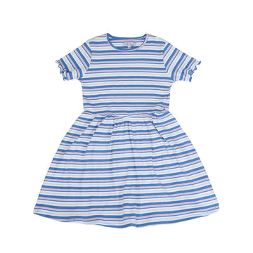 Liberté - Natalia KIDS SS Dress, 21233 - Blue White Rose Stripe