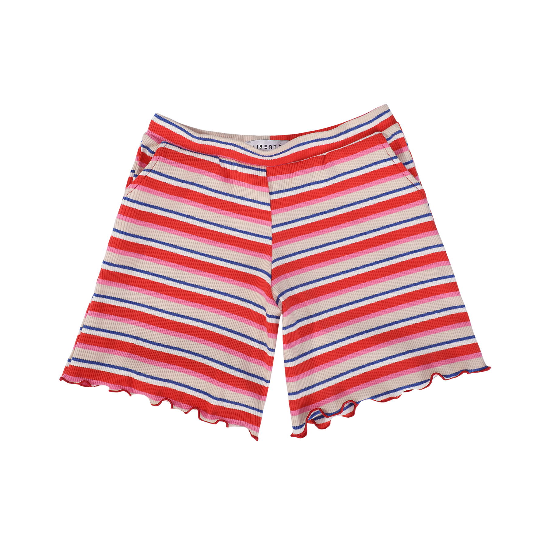 Liberté - Natalia KIDS Shorts, 21234 - Creme Orange Blue Stripe