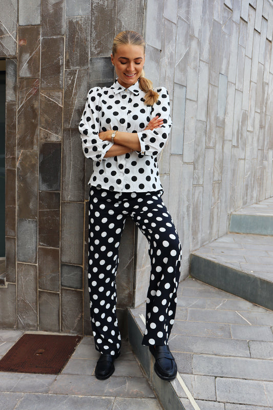 Liberté - Dot Pants, 22365 - Black White Big Dot