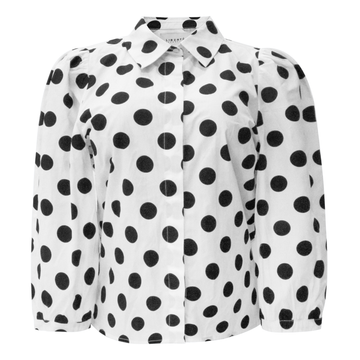 Liberté - Flora LS Blouse, 21249 - White Black Big Dot