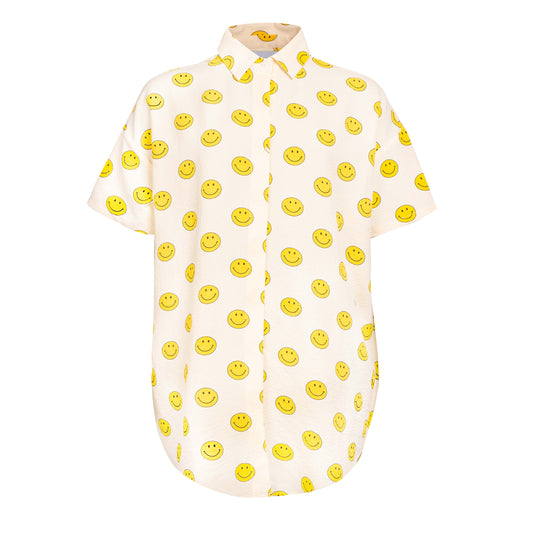 Liberté - Sara SS Shirt, 21250 - Yellow Smiley
