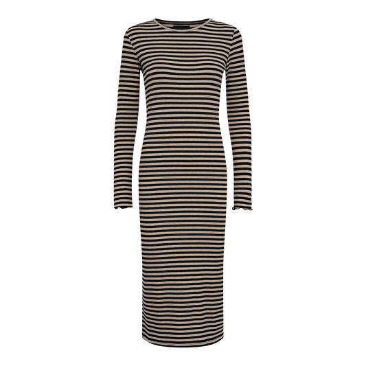Liberté - Natalia LS Dress, 21162 - Sesame Black Stripe