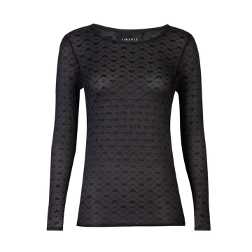 Liberté - Isa LS Lace Blouse, 21345 - Black Small Big Hearts