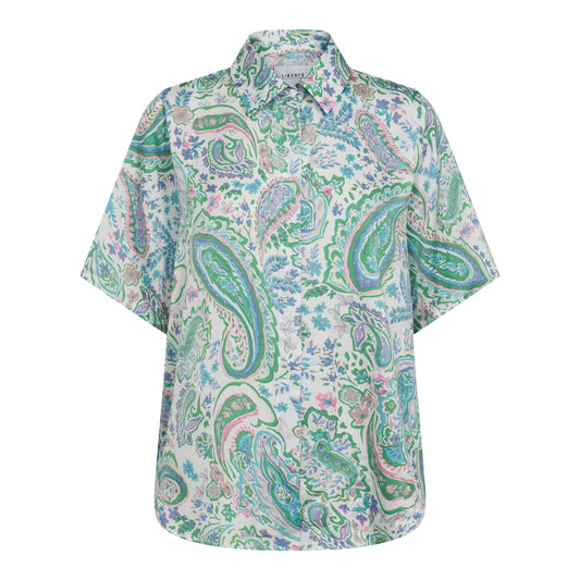 Liberté - Elin SS Shirt, 21432 - Green Paisley