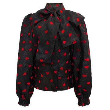 Liberté - Elina LS Blouse, 21534 - Black Red Heart