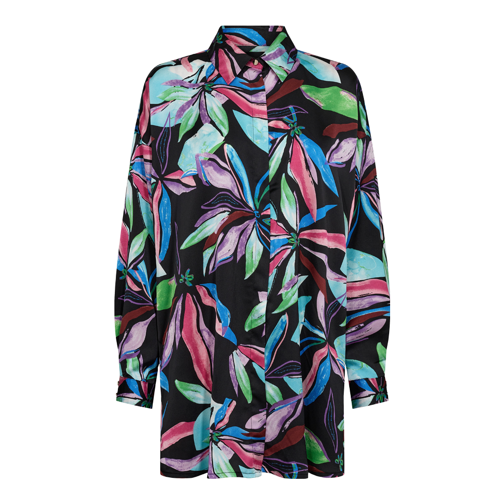 Liberté - Lulu LS Shirt, 21547 - Colorful Black Flower