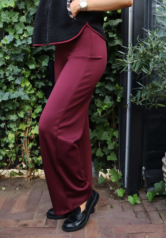 Liberté - Henne Wide Pants, 21581 - Bordeaux