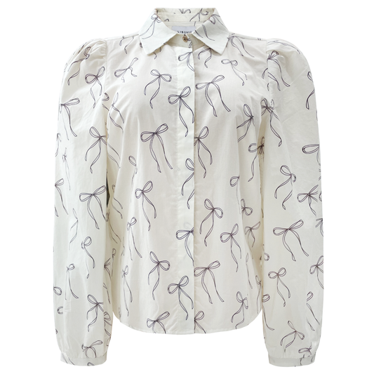 Liberté - Flora LS Blouse, 21598 - Creme Bow