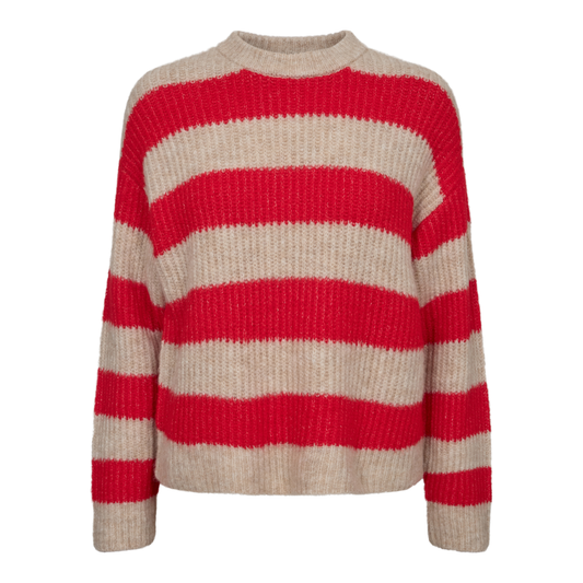 Liberté - Fro Pullover, 21602 - Flamingo Red Creme Stripe