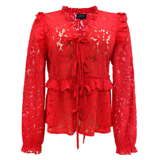 Liberté - Nartina LS Tie Blouse, 21616 - Red Lace