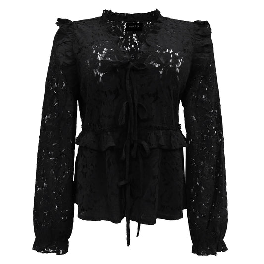 Liberté - Nartina LS Tie Blouse, 21616 - Black Lace