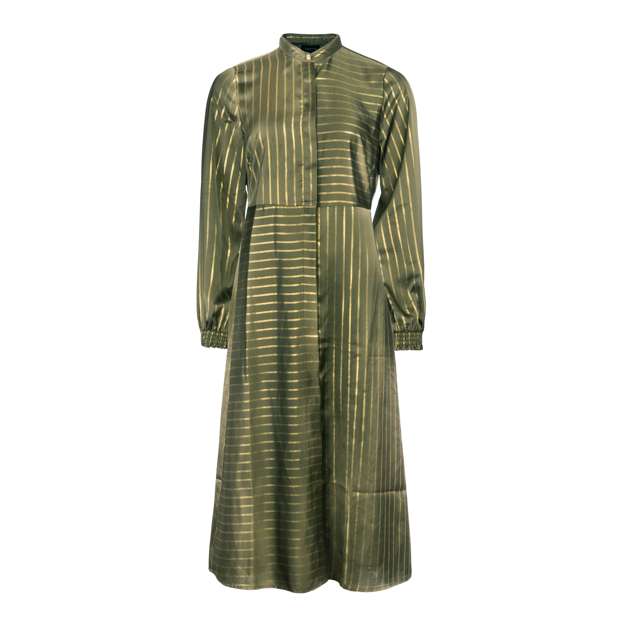 Liberté - Silja LS Dress, 21631 - Army Gold Pinstripe