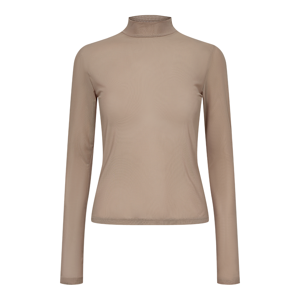 Liberté - Mesh LS Slimfit Top, 21648 - Sand