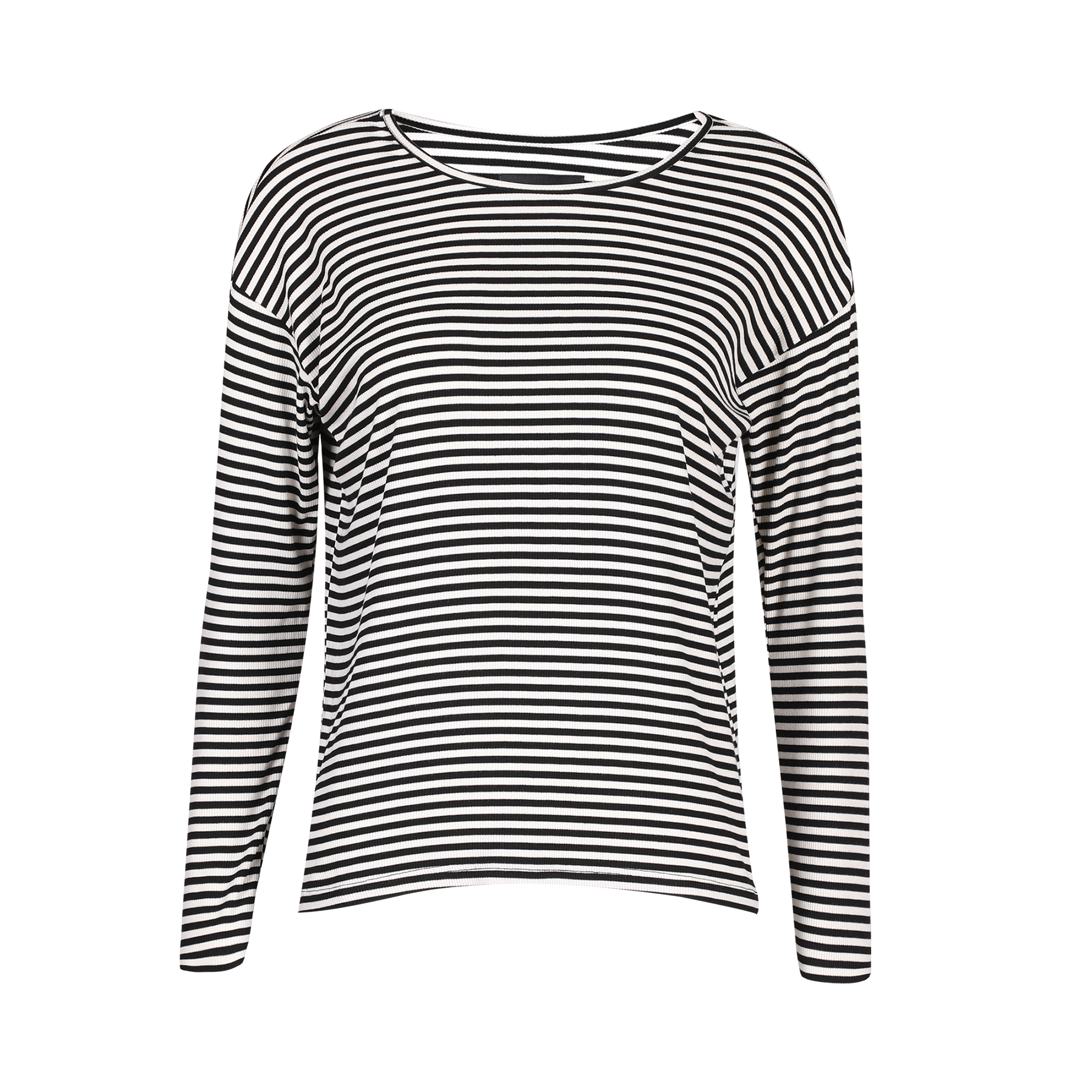 Liberté - Natalia LS Boxy Blouse, 22060 - Black Creme Small Stripe