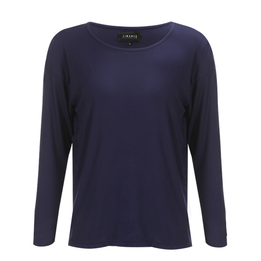 Liberté - Natalia LS Boxy Blouse, 22060 - Navy