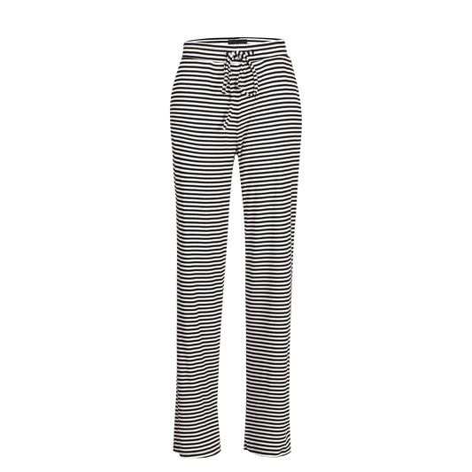 Liberté - Natalia Straight Pants, 22061 - Black Creme Small Stripe