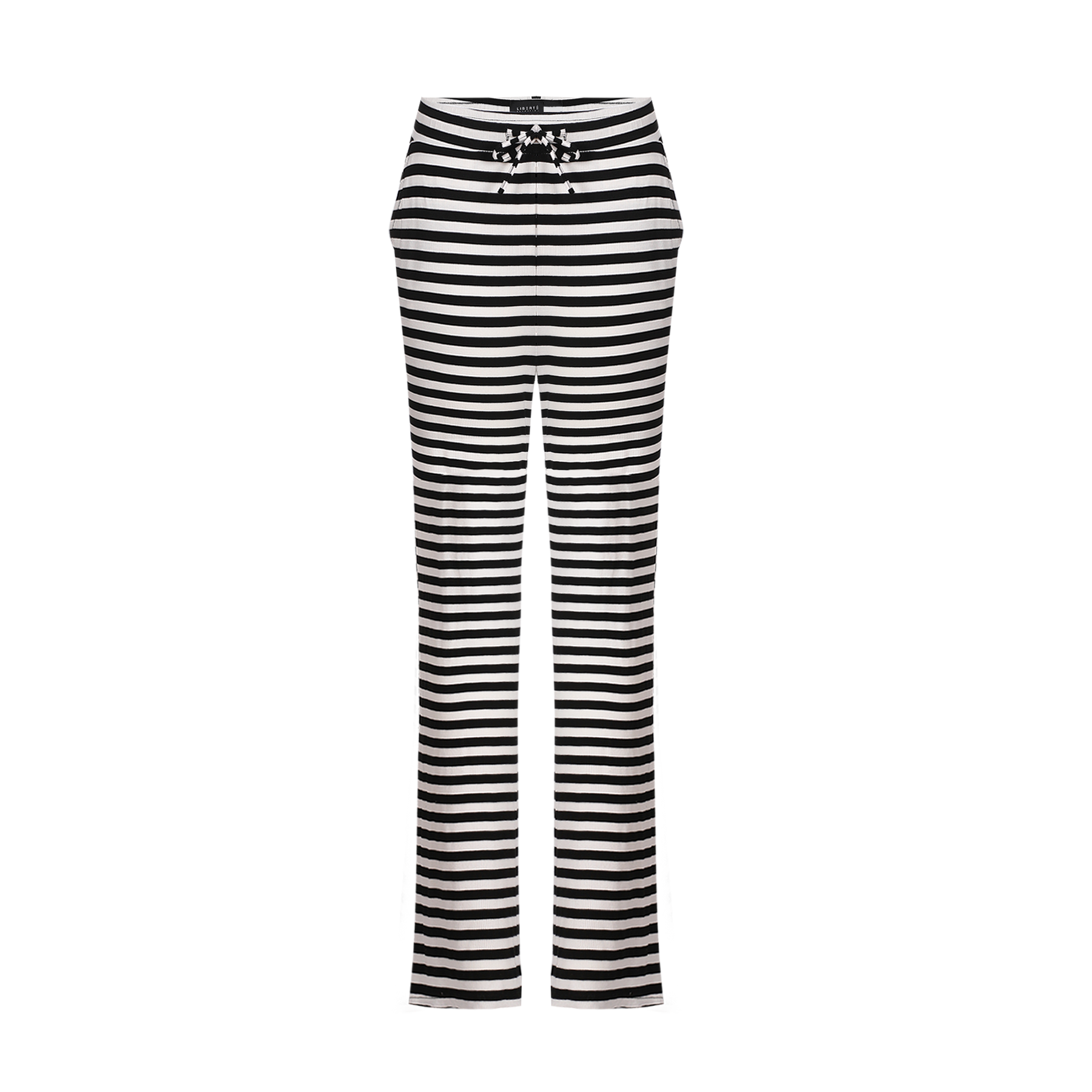 Liberté - Natalia Straight Pants, 22061 - Black Creme Stripe