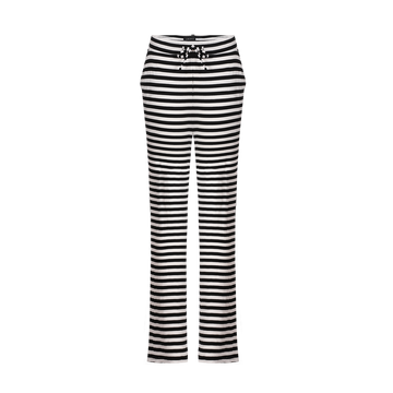 Liberté - Natalia Straight Pants, 22061 - Black Creme Stripe