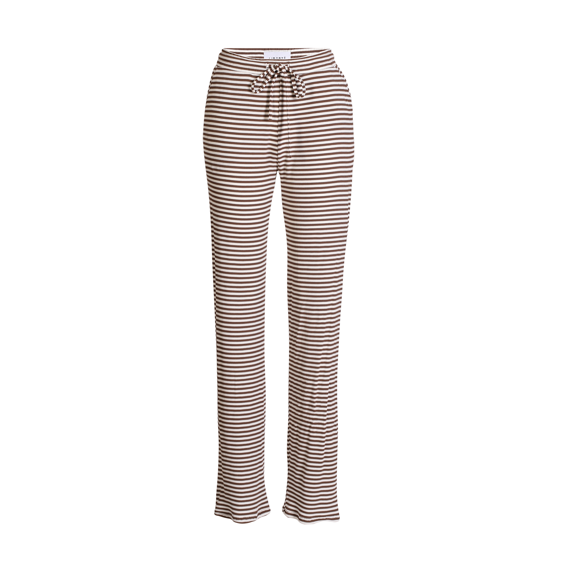 Liberté - Natalia Straight Pants, 22061 - Brown Creme Stripe