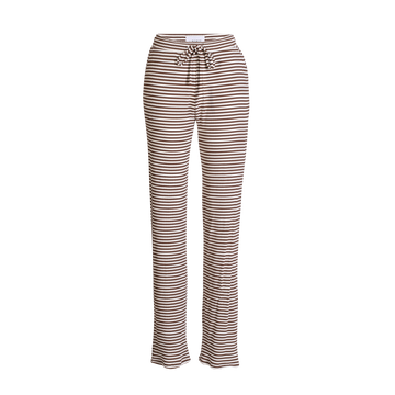 Liberté - Natalia Straight Pants, 22061 - Brown Creme Stripe