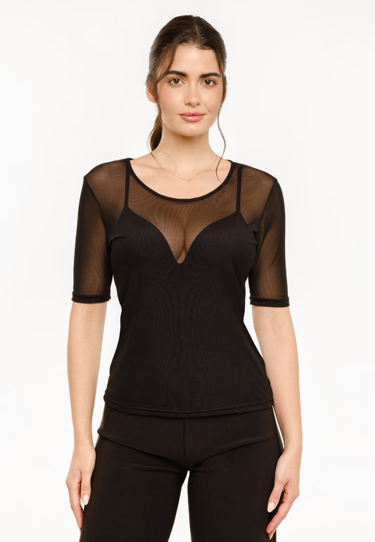 Liberté - Mesh SS T-Shirt, 22064 - Black
