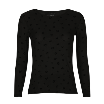 Liberté - Mesh LS T-Shirt, 22065 - Black Flock Leo