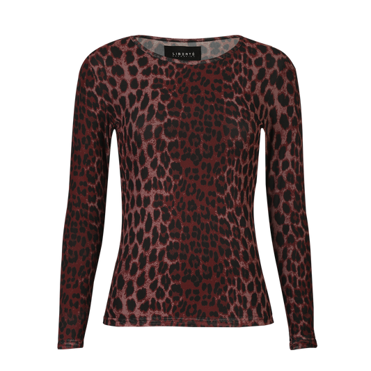 Liberté - Mesh LS T-Shirt, 22065 - Bordeaux Lux Leo