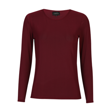 Liberté - Mesh LS T-Shirt, 22065 - Bordeaux