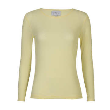 Liberté - Mesh LS T-Shirt, 22065 - Yellow Small Flock Dot