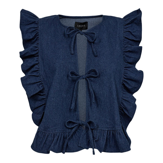 Liberté - Asta Frill Vest, 22066 - Blue Denim