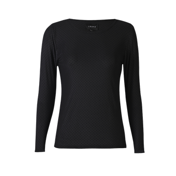 Liberté - Mesh LS T-Shirt Dot, 22069 - Black