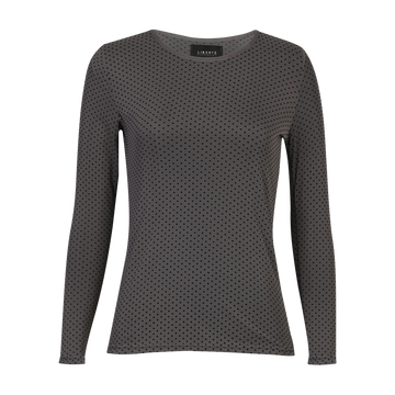 Liberté - Mesh LS T-Shirt Dot, 22069 - Dark Grey