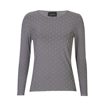Liberté - Mesh LS T-shirt Dot, 22069 - Dark Grey Medium Dot