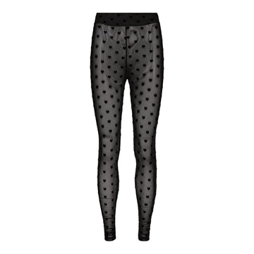 Liberté - Mesh Leggings, 22084 - Black Flock Hearts