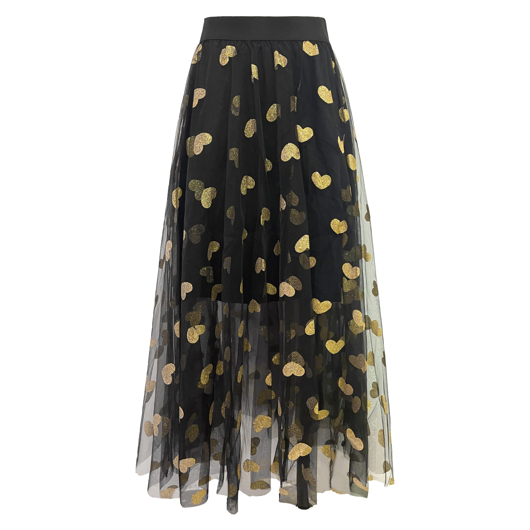 Liberté - Tulle Heart Skirt, 22098 - Black Gold Heart