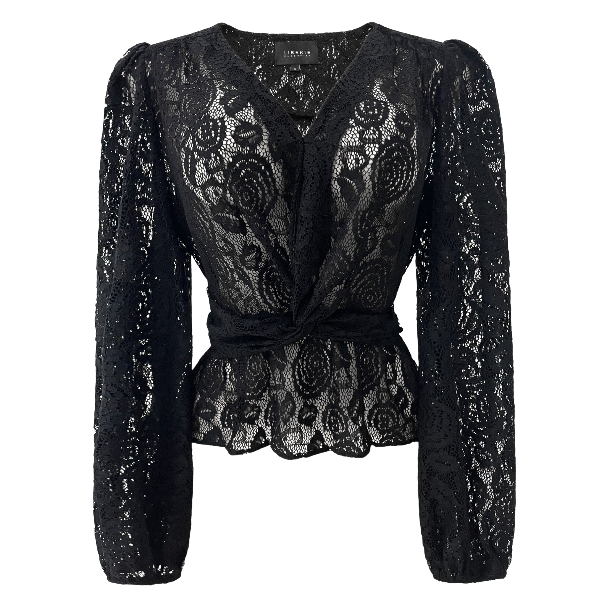 Liberté - Tiki LS Twist Blouse, 22120 - Black Lace