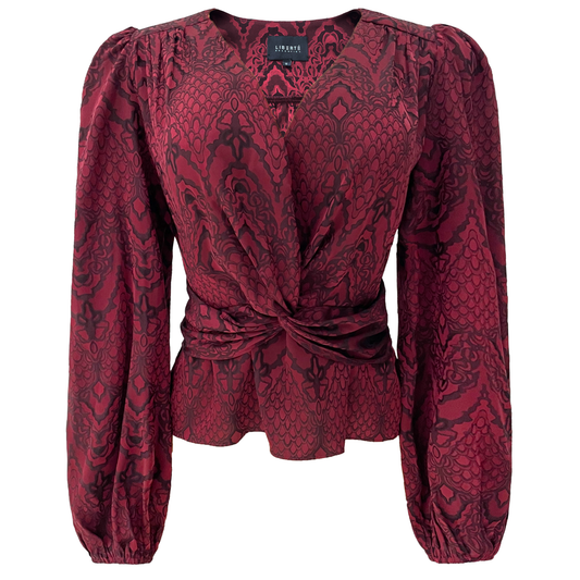 Liberté - Tiki LS Twist Blouse, 22120 - Bordeaux