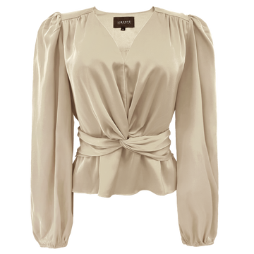Liberté - Tiki LS Twist Blouse, 22120 - Champagne