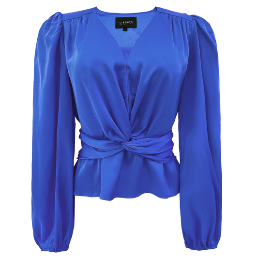 Liberté - Tiki LS Twist Blouse, 22120 - Electric Blue