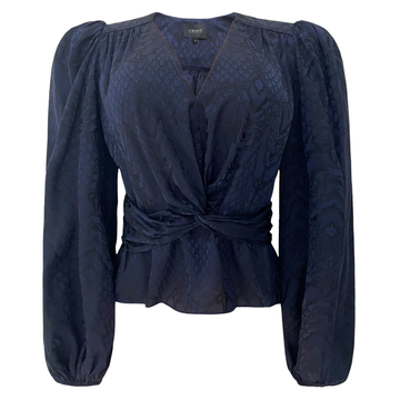 Liberté - Tiki LS Twist Blouse, 22120 - Navy Black
