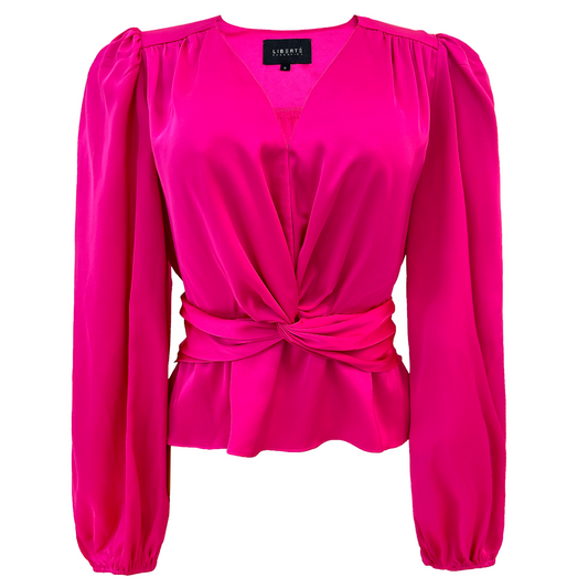 Liberté - Tiki LS Twist Blouse, 22120 - Pink