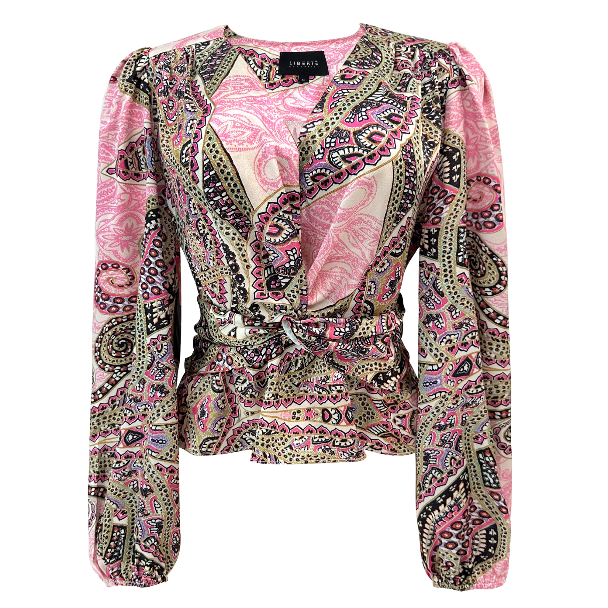 Liberté - Tiki LS Twist Blouse, 22120 - Pink Scarf
