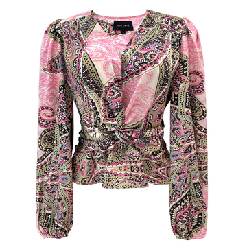 Liberté - Tiki LS Twist Blouse, 22120 - Pink Scarf