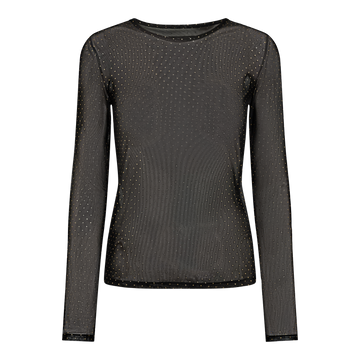 Liberté - Mesh LS Sparkle T-shirt, 22134 - Black Gold Dot